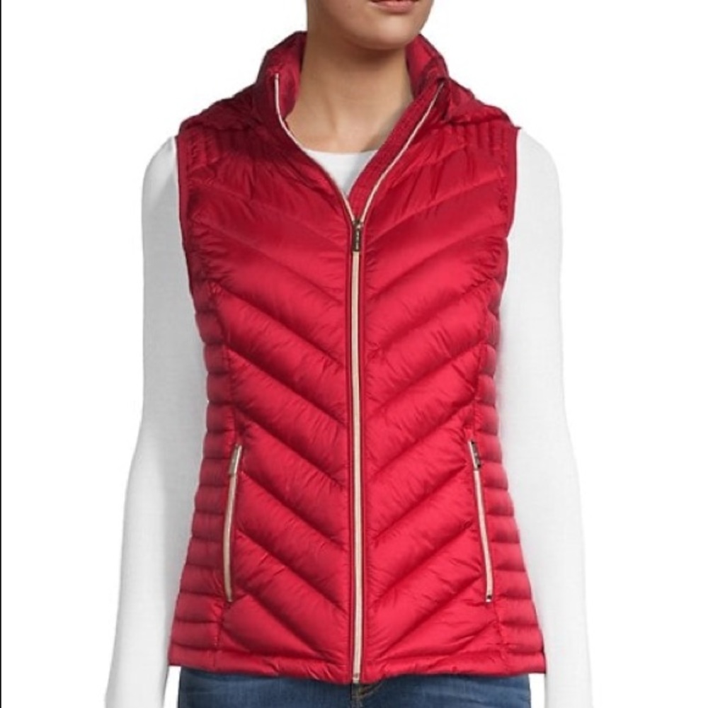 Michael Kors Missy Red Packable Down Vest size XS